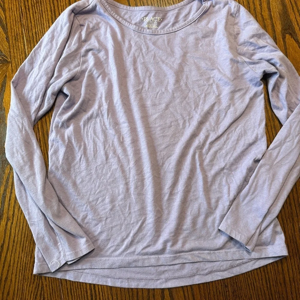 The Children's Place Purple Long Sleeve Relaxed Tee